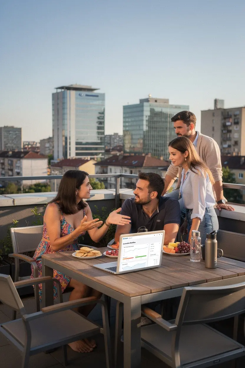 Professional business solutions hero illustration